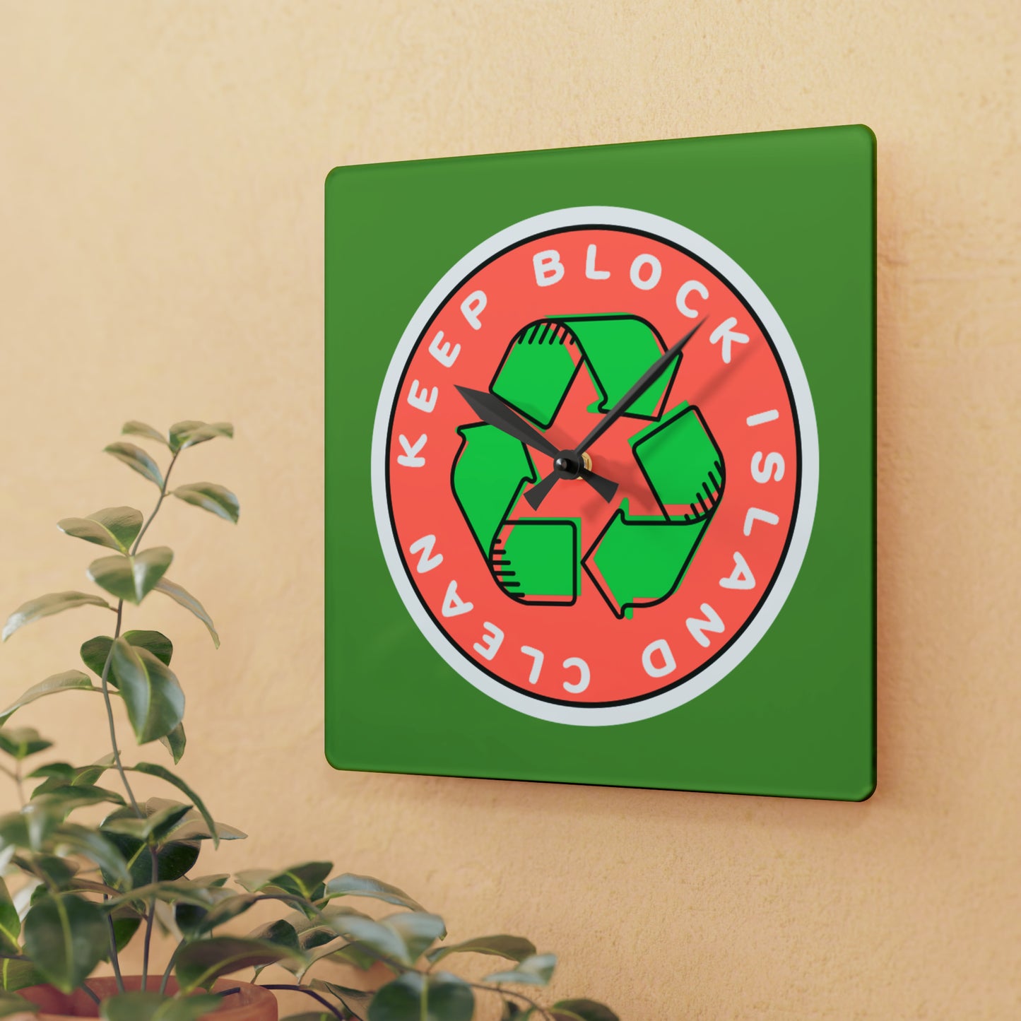 Keep Block Island Clean Wall Clock
