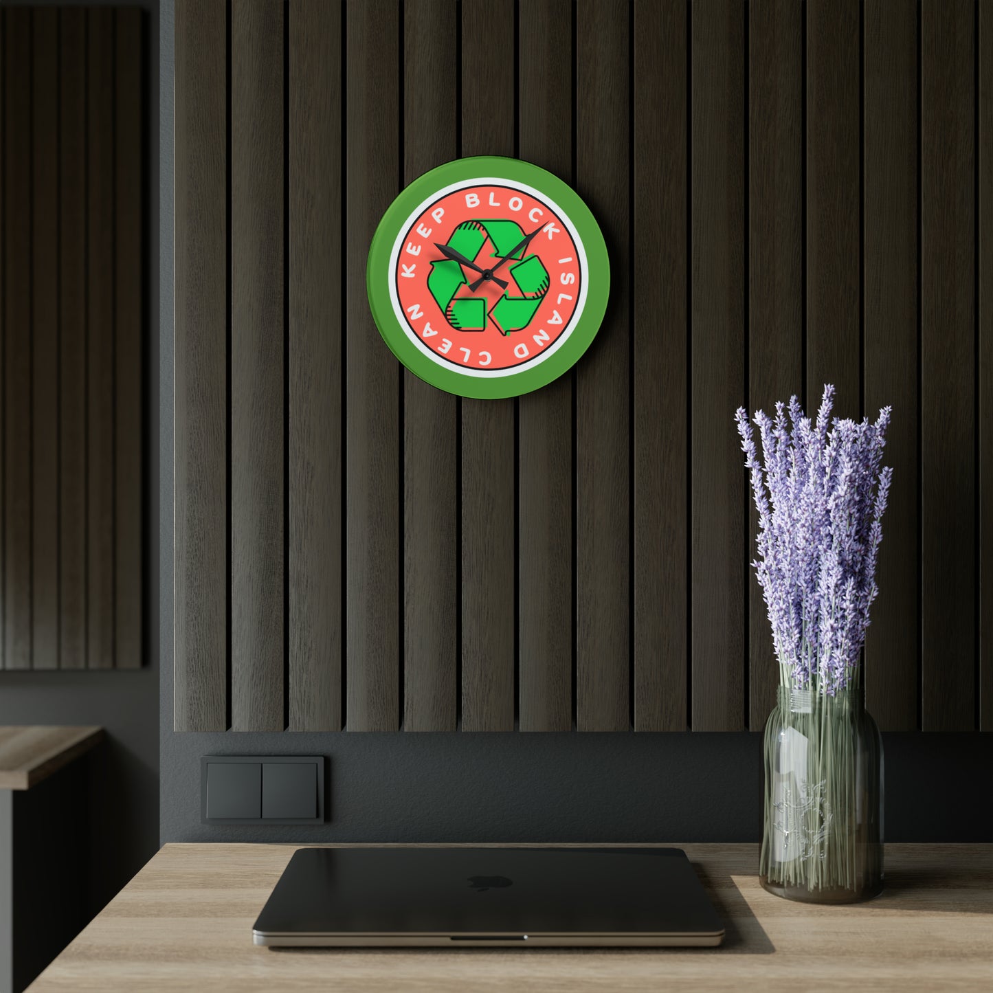 Keep Block Island Clean Wall Clock