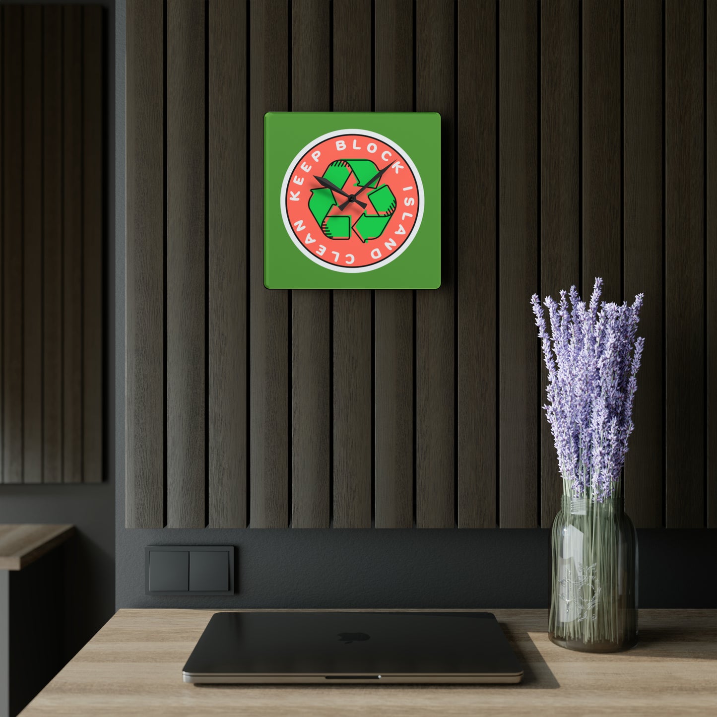 Keep Block Island Clean Wall Clock
