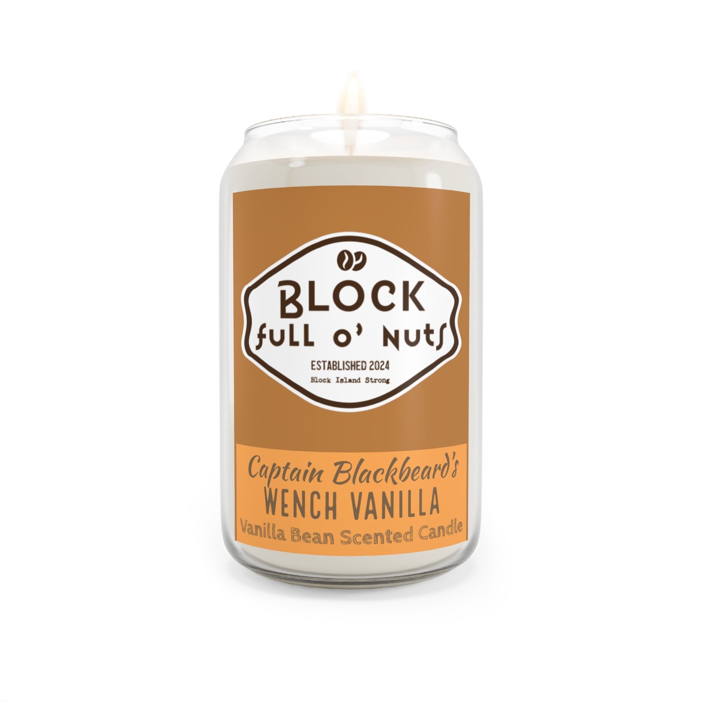 Block Full o’ Nuts Captain Blackbeard’s Wench Vanilla Scented Candle, 13.75oz