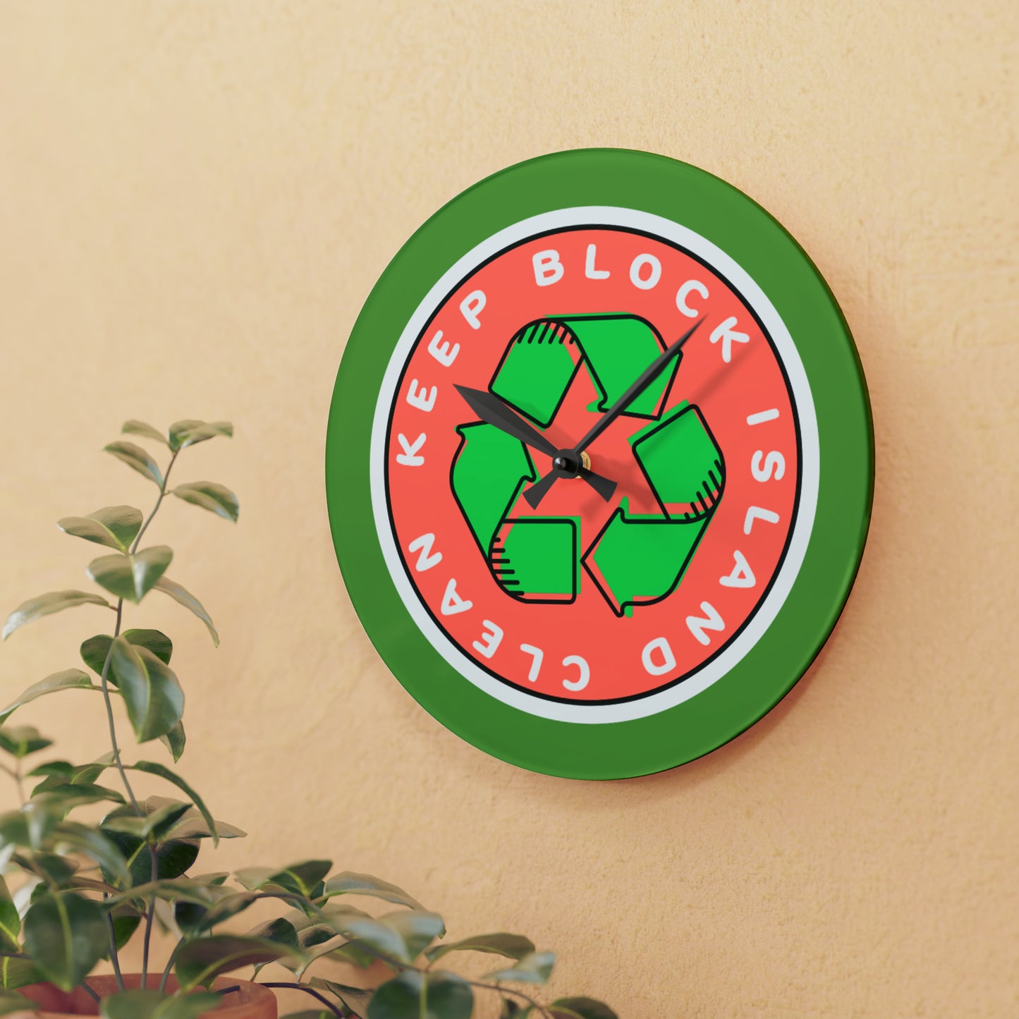 Keep Block Island Clean Wall Clock