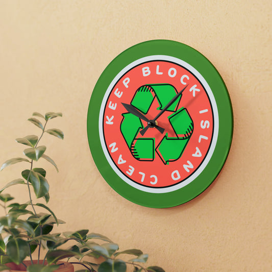 Keep Block Island Clean Wall Clock