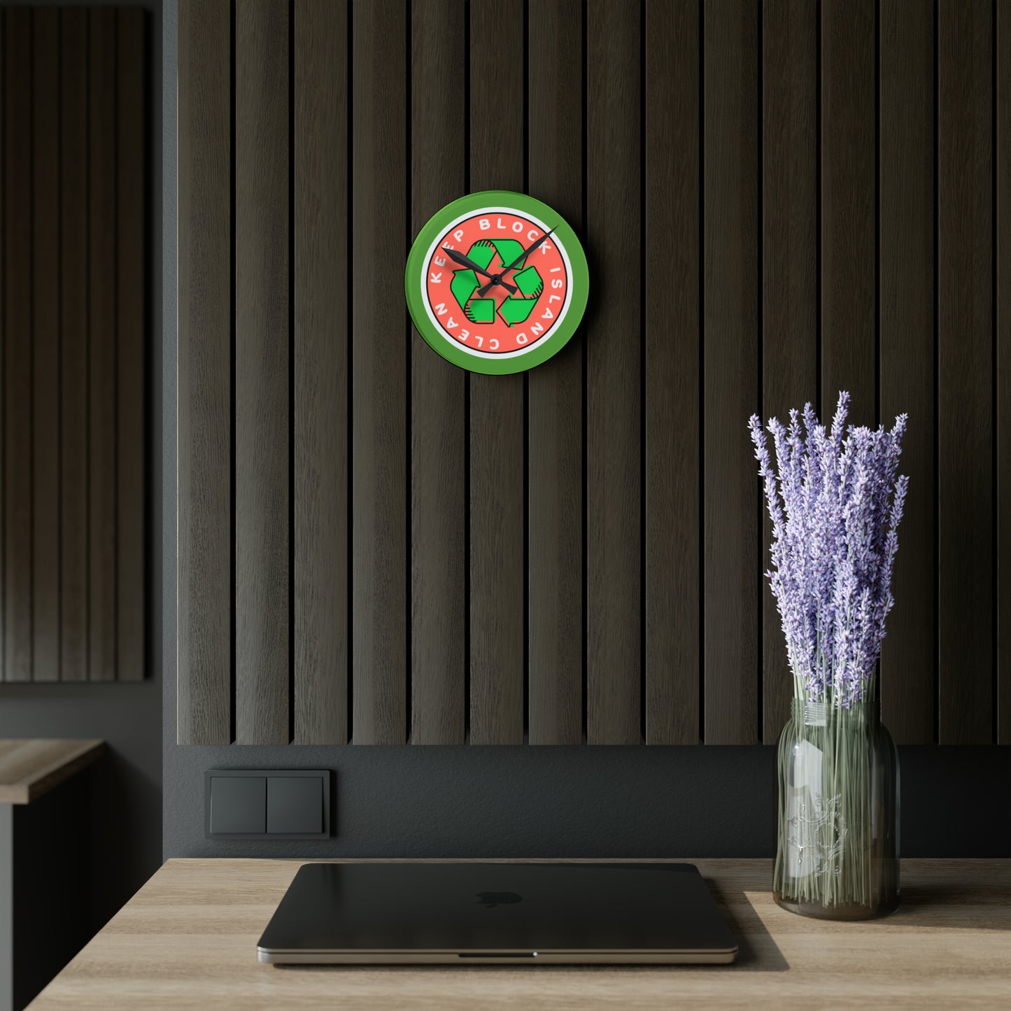 Keep Block Island Clean Wall Clock
