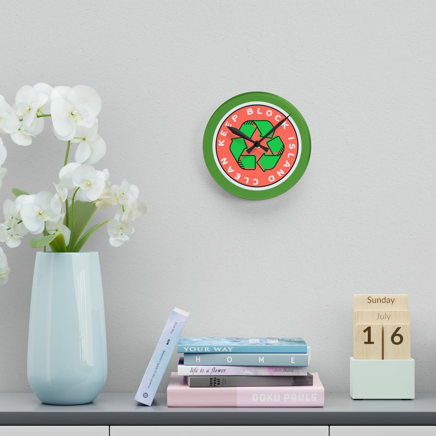 Keep Block Island Clean Wall Clock