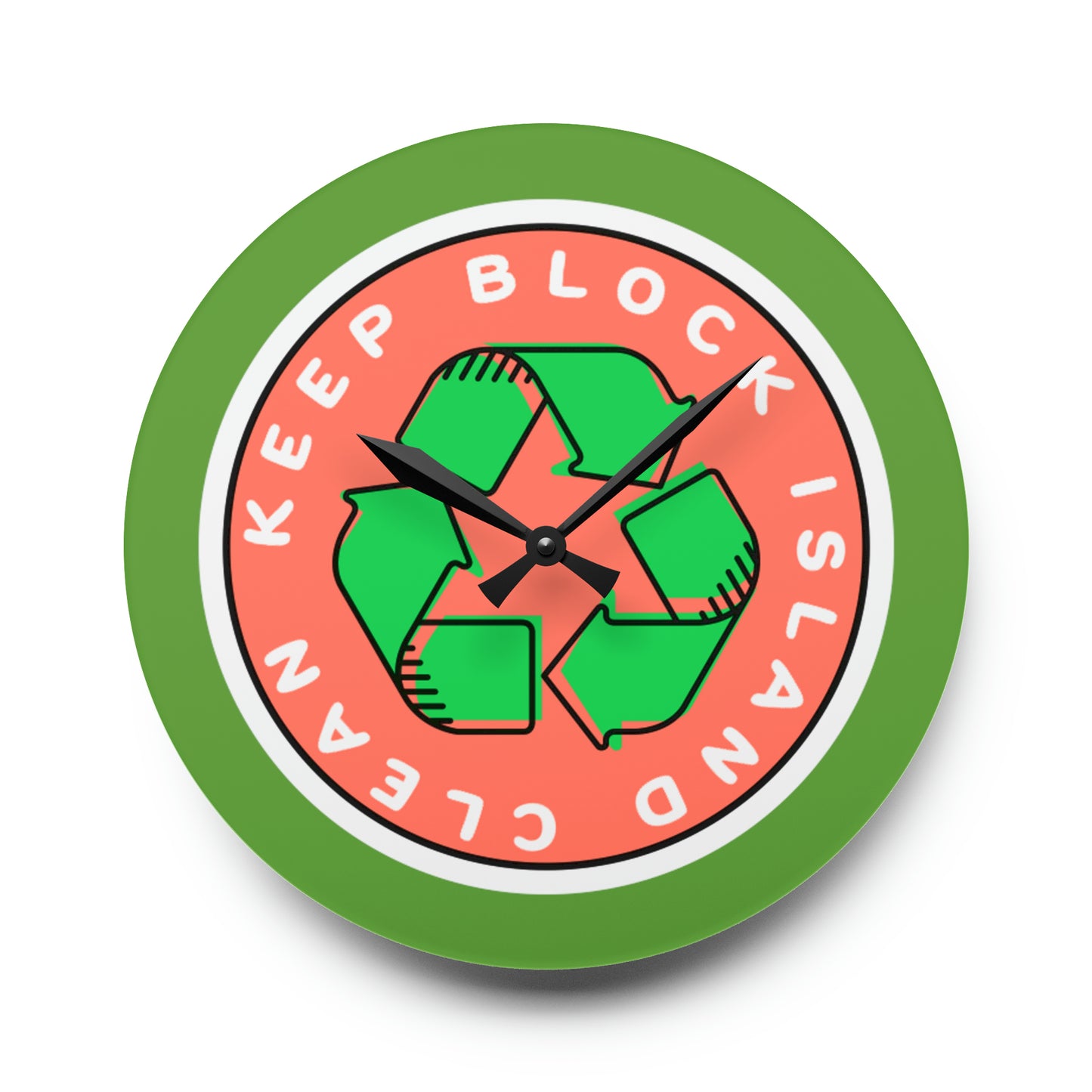 Keep Block Island Clean Wall Clock