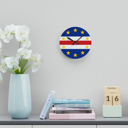 Cape Verdean Flag Wall Clock