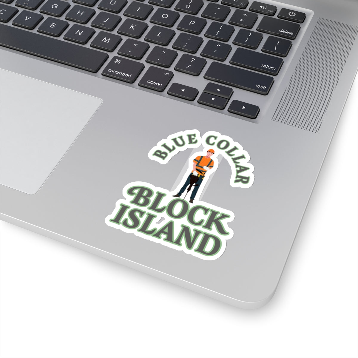 Blue Collar Block Island Sticker