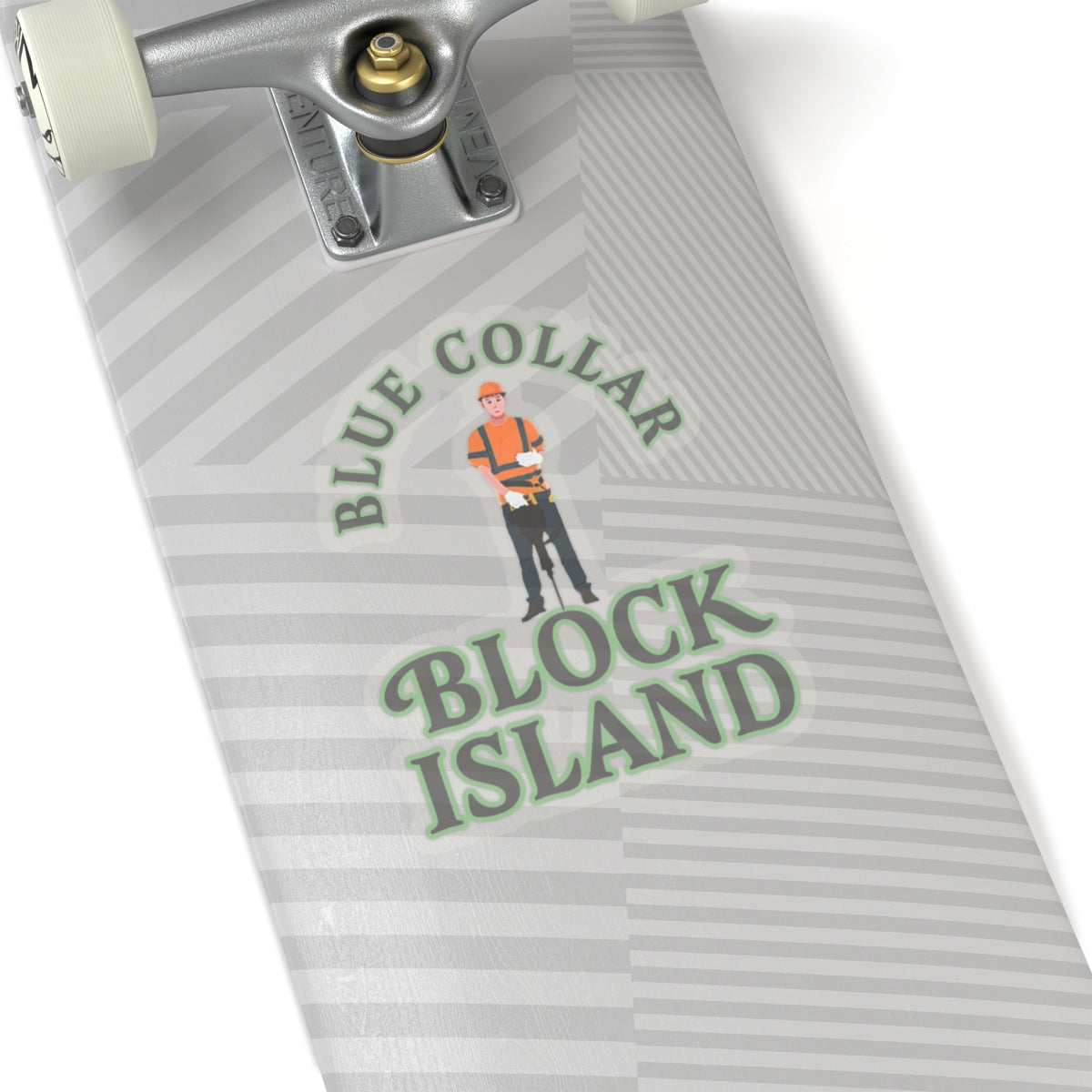 Blue Collar Block Island Sticker