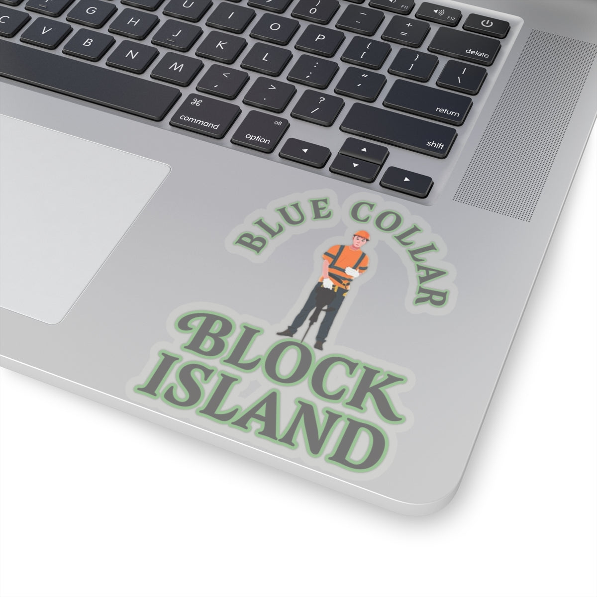 Blue Collar Block Island Sticker