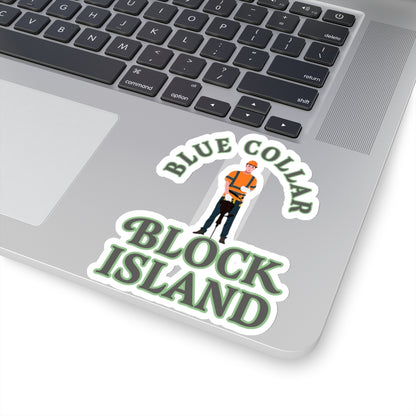 Blue Collar Block Island Sticker