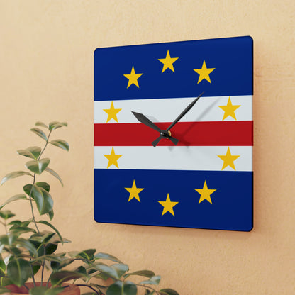 Cape Verdean Flag Wall Clock