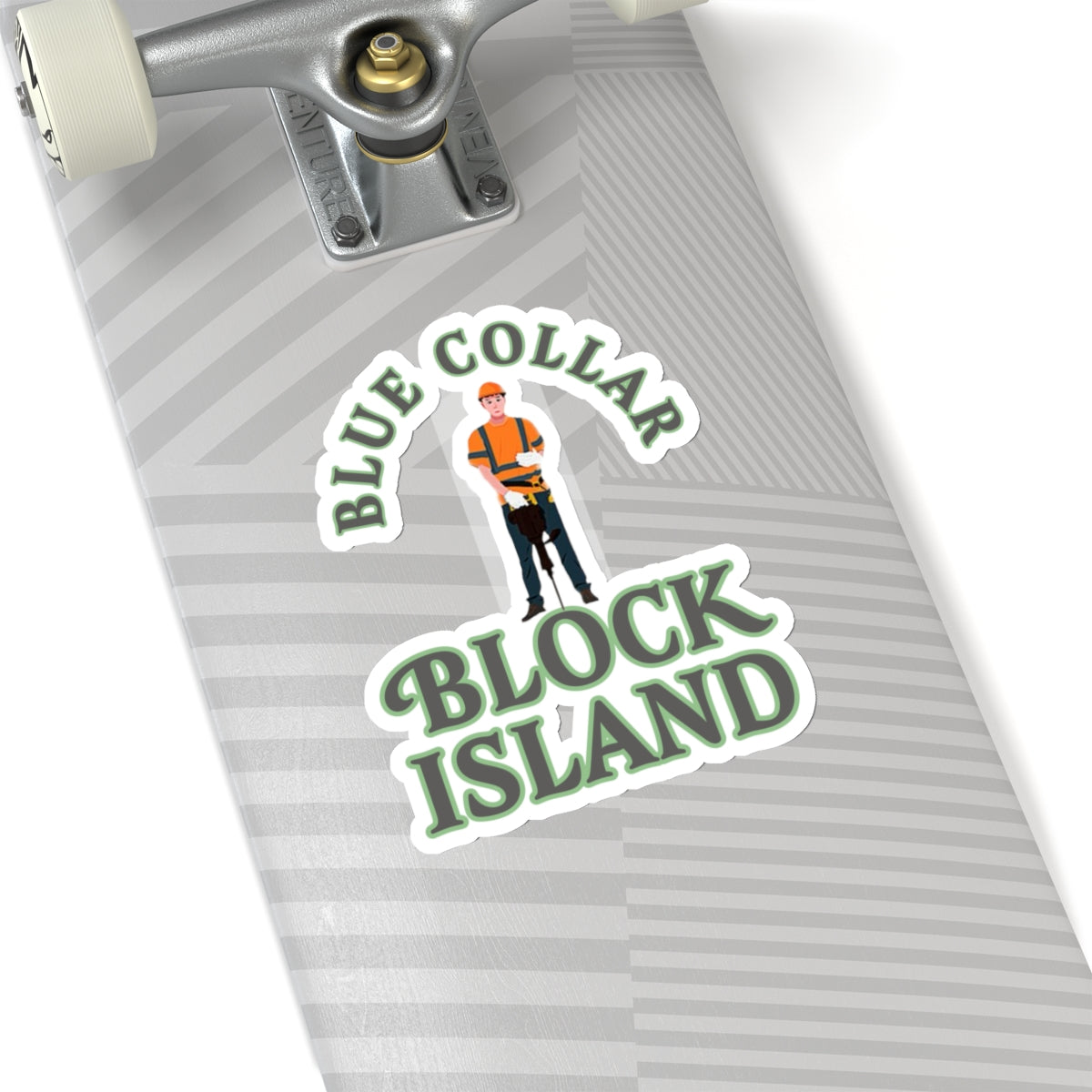 Blue Collar Block Island Sticker