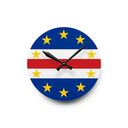 Cape Verdean Flag Wall Clock