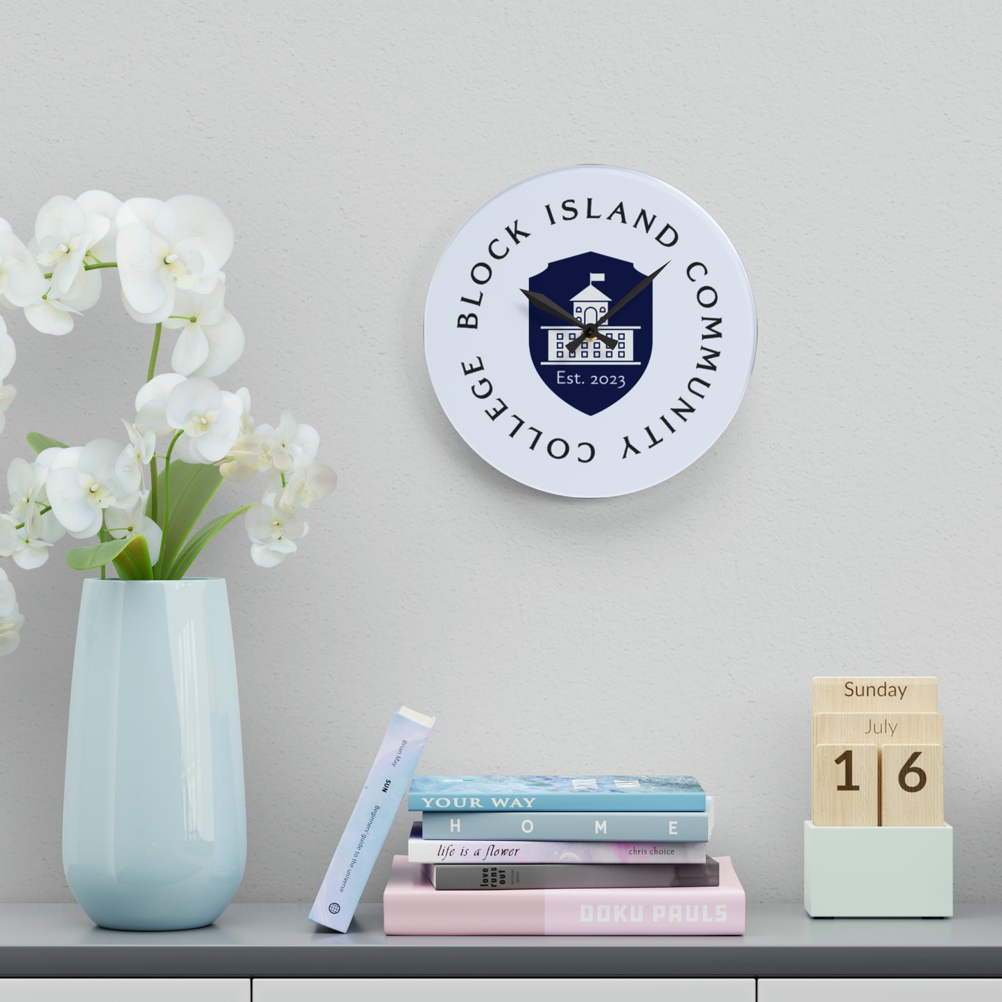 Block Island Community College Wall Clock