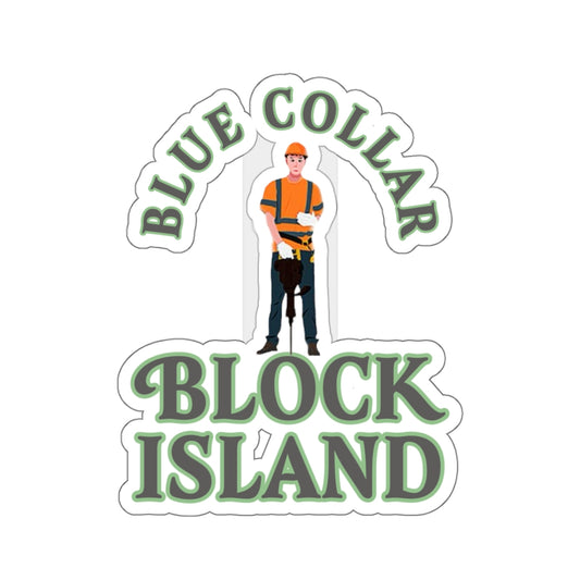 Blue Collar Block Island Sticker